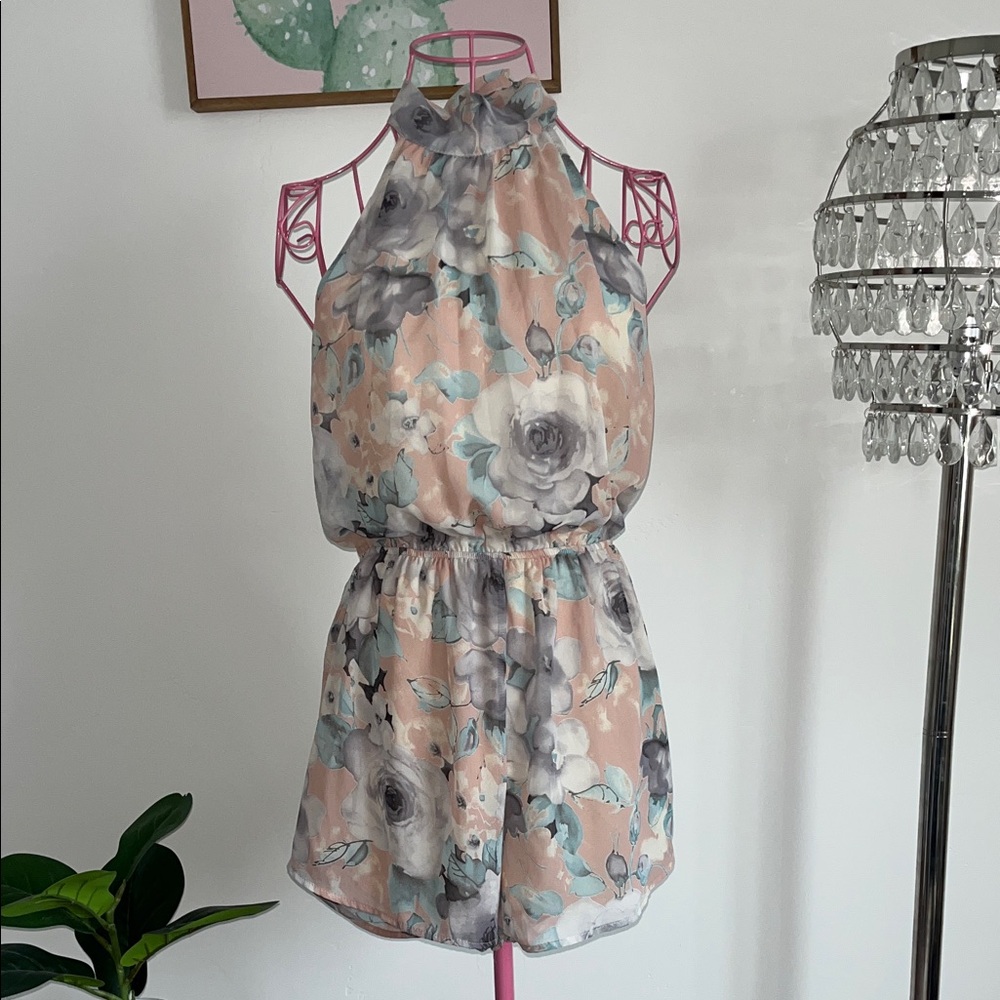 Floral Halter Romper